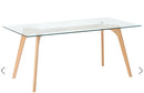 HUDSON Dining Table  Transparent 180 cm 90 cm Tempered Glass