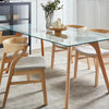 HUDSON Dining Table  Transparent 180 cm 90 cm Tempered Glass
