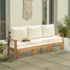 ISOLELLO Garden Bench with Cushion 190 cm Adjustable Acacia Wood Brown