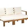 ISOLELLO Garden Bench with Cushion 190 cm Adjustable Acacia Wood Brown