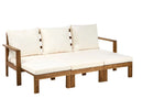 ISOLELLO Garden Bench with Cushion 190 cm Adjustable Acacia Wood Brown