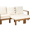 ISOLELLO Garden Bench with Cushion 190 cm Adjustable Acacia Wood Brown