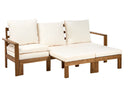 ISOLELLO Garden Bench with Cushion 190 cm Adjustable Acacia Wood Brown