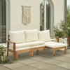 ISOLELLO Garden Bench with Cushion 190 cm Adjustable Acacia Wood Brown