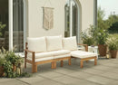 ISOLELLO Garden Bench with Cushion 190 cm Adjustable Acacia Wood Brown