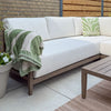 SAMPIERI Garden Corner Sofa with Table 5 Seater : Left Hand Metal Wood Effect