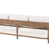 SAMPIERI Garden Corner Sofa with Table 5 Seater : Left Hand Metal Wood Effect