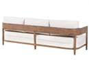 SAMPIERI Garden Corner Sofa with Table 5 Seater : Left Hand Metal Wood Effect