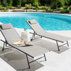SORONI Metal Light Grey : Set of 2 Sun Loungers