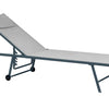 SORONI Metal Light Grey : Set of 2 Sun Loungers