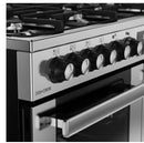 Belling 39 Inch Double Oven Dual Fuel Range Cooker - Stainless Steel - 7 Gas Burners