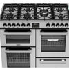 Belling 39 Inch Double Oven Dual Fuel Range Cooker - Stainless Steel - 7 Gas Burners