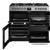 Belling 39 Inch Double Oven Dual Fuel Range Cooker - Stainless Steel - 7 Gas Burners