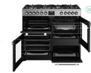 Belling 39 Inch Double Oven Dual Fuel Range Cooker - Stainless Steel - 7 Gas Burners