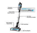 Black + Decker Cordless Vacuum Cleaner with up to 56 Minutes Run Time - Black / Silver - BHFEB520D1-GB