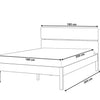 BOISSET Bed Wood 180 x 200 cm (King) Dark Brown