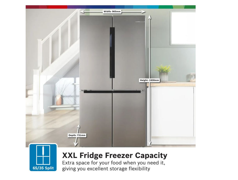 Bosch Series 4 KFN96VPEAG Frost Free American Fridge Freezer - Stainless Steel Effect