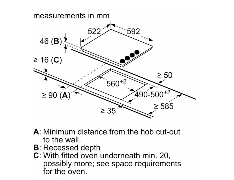 Bosch Series 2 PKE611CA3E 59cm Ceramic Hob