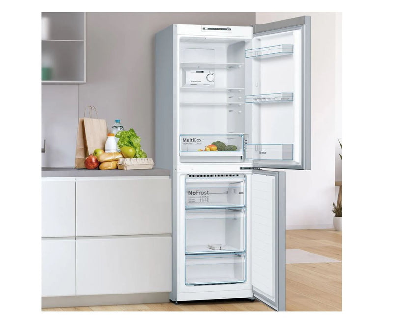 Bosch Series 2 KGN34NLEAG 50/50 No Frost Fridge Freezer - Stainless Steel Effect