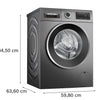Bosch Series 6 WGG244ZCGB 9kg Washing Machine with 1400 rpm - Cast Iron Grey