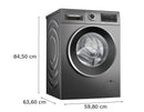 Bosch Series 6 WGG244ZCGB 9kg Washing Machine with 1400 rpm - Cast Iron Grey
