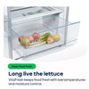 Bosch Series 2 KIN86NSE0G 177cm 60/40 Integrated Frost Free Fridge Freezer with Sliding Door Hinge - White - E Rated