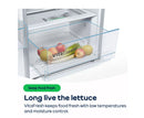 Bosch Series 2 KIN86NSE0G 177cm 60/40 Integrated Frost Free Fridge Freezer with Sliding Door Hinge - White - E Rated