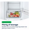 Bosch Series 2 KIN86NSE0G 177cm 60/40 Integrated Frost Free Fridge Freezer with Sliding Door Hinge - White - E Rated