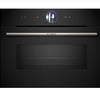 Bosch Series 8 CMG7361B1B Built In Compact Electric Single Oven with Microwave Function - Black
