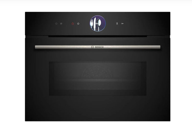 Bosch Series 8 CMG7361B1B Built In Compact Electric Single Oven with Microwave Function - Black