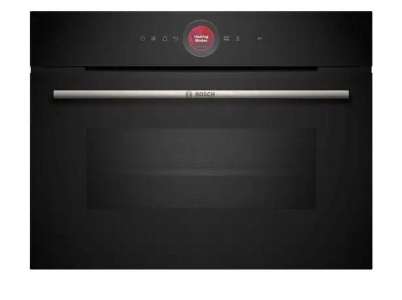Bosch Series 8 CMG7241B1B Built In Compact Electric Single Oven with Microwave Function - Black