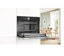 Bosch Series 8 CMG7361B1B Built In Compact Electric Single Oven with Microwave Function - Black