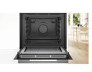 Bosch Series 8 HMG7764B1B Built In Electric Single Oven with Microwave Function with Pyrolytic Cleaning