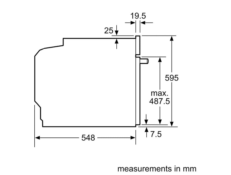Bosch Series 4 HQA534BW3B Built In Electric Single Oven - White