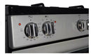 Bush RDF100S 100cm (39 inch) Dual Fuel Range Cooker - 8 Gas Burner - Silver