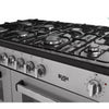 Bush RDF100S 100cm (39 inch) Dual Fuel Range Cooker - 8 Gas Burner - Silver