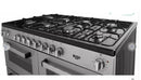 Bush RDF100S 100cm (39 inch) Dual Fuel Range Cooker - 8 Gas Burner - Silver