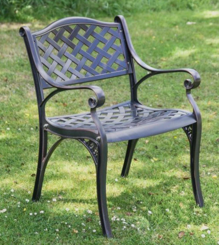 Camilla Antique Copper Cast Aluminium Garden Chair