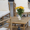 CERRETO Garden Lounge Set with Table 5 Seater : Bamboo Wood Off-White