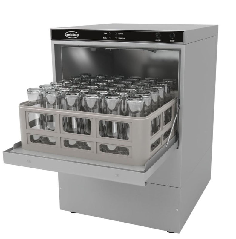 Combisteel ENT400 DP DDE Commercial Glasswasher - 400mm Basket Drain Pump
