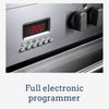 DeLonghi 90cm Modern single cavity dual fuel Range Cooker in Stainless Steel
