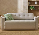 Finn Fabric 2 Seater Sofa Bed - Natural Colour