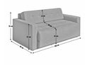 Finn Fabric 2 Seater Sofa Bed - Natural Colour