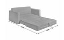 Finn Fabric 2 Seater Sofa Bed - Natural Colour