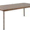 Garden Dining Table FLAVIA 185 cm 96 cm Metal Brown