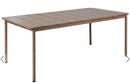 Garden Dining Table FLAVIA 185 cm 96 cm Metal Brown