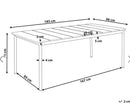 Garden Dining Table FLAVIA 185 cm 96 cm Metal Brown