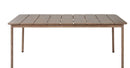 Garden Dining Table FLAVIA 185 cm 96 cm Metal Brown