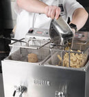 Buffalo Countertop Electric Fryer with Timer 2x 8Ltr