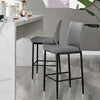Milton Luxury Breakfast Bar Stool in Quilted Design Faux Leather x 4